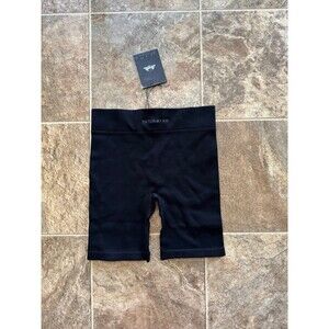 Civil Regime x No Tomorrow Ribbed Biker Shorts Black Size Medium